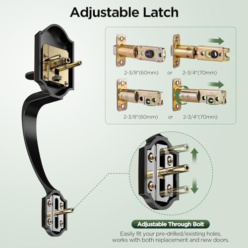 Maxsecurity Bronze Front Door Handle Set