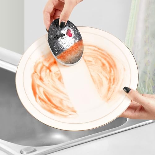 Music Note Girl Heart Dish Sponges Kitchen Dishwashing Sponges Set of 3