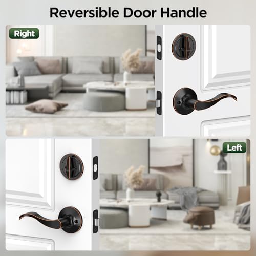 Maxsecurity Bronze Front Door Handle Set