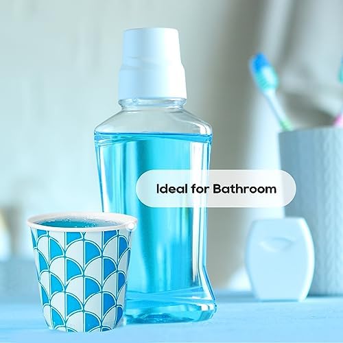 Perfect 3 oz Disposable Cups Blue Design 800-Pack for Parties Travel