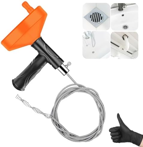DRP-Drain Snake 33ft Drain Snake Auger for Kitchen Bathroom Clogs