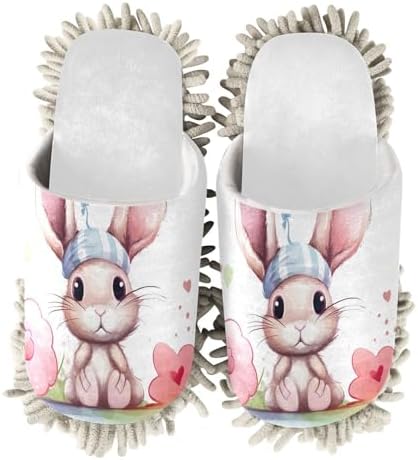 Perfect for everyday cleaning RunningBear cartoon rabbit mop slippers