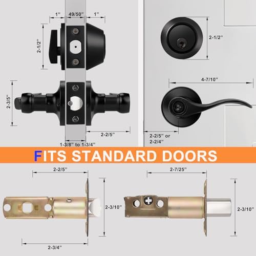 Probrico Front Door Entry Handle Set