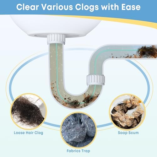 Kellys Collection 3-Piece Drain Snake Set 50 inch Extra Long Metal Snake with nylon coating