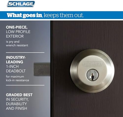 High-Quality Schlage FB50N V GEO Deadbolt Knob Set