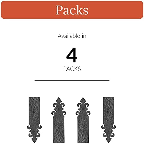 2-Piece 9-Inch Black Faux Strap Hinges