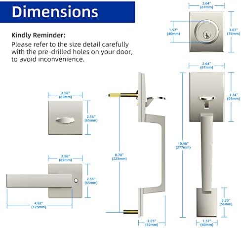Quality Front Door Handle Set