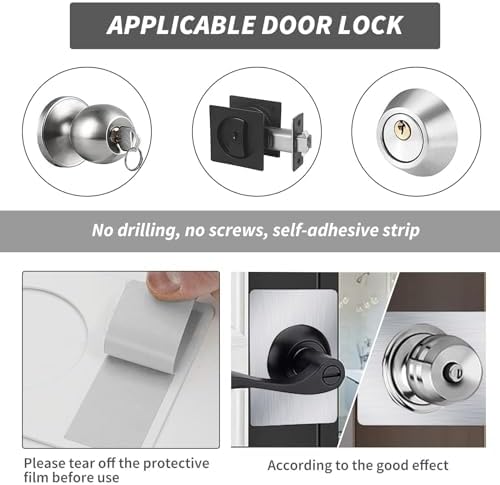 Stainless Steel Door Repair Kit with 2 PCS Door Lock Reinforcement for Descriptor