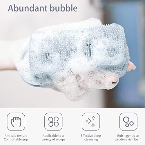 Dual Purpose Silicone Scrubber for Kitchen Bathroom Cleaning