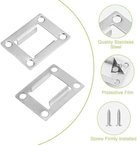 Sturdy stainless steel door strike plate for deadbolt replacement