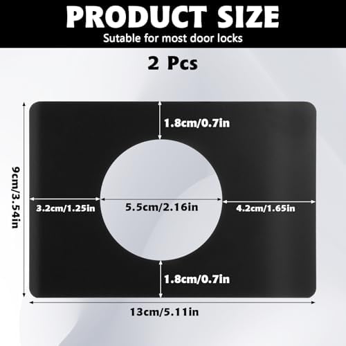 Thinp Door Reinforcement Plate 2-Piece Set - Sturdy Steel for Deadbolt Knob Covers