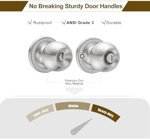 Secure Modern Entry Door Lock Set with Dual Safety