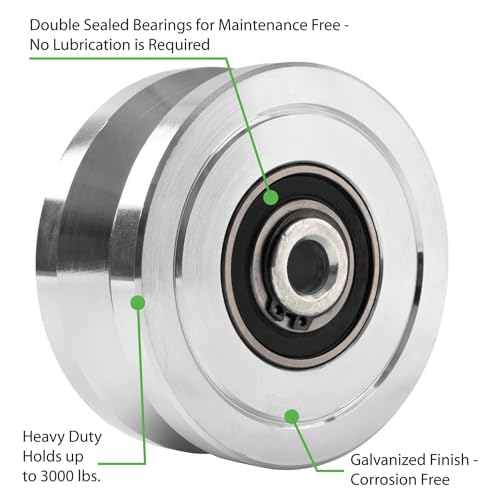 Gudwells 4 V-Groove Slide Gate Wheel