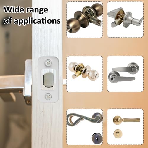 ZERO-WZ ZEYIYER 2-Pack Deadbolt Strike Plate Kit for Secure Door Replacement
