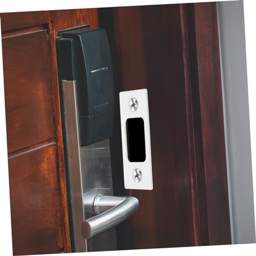Durable Stainless Steel Deadbolt Strike Plates - Secure Door Latch Covers for Home Commercial Use
