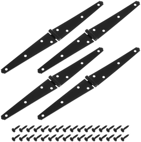 UExcel 4Pc Heavy-Duty Strap Hinges for Sheds Barns more
