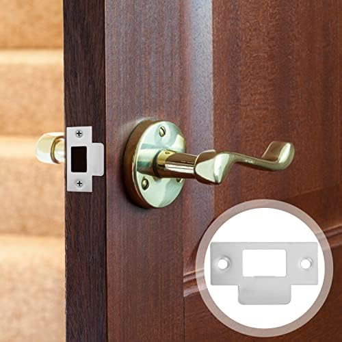 4-Piece Stainless Steel Door Strike Plate Set for Secure Entry Front Door More