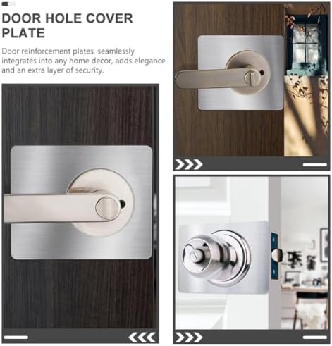 Uonlytech 4PCS Door Lock Repair Board Stainless Steel Door Plate Covers Deadbolt Cover Kick Plate for Home Improvement