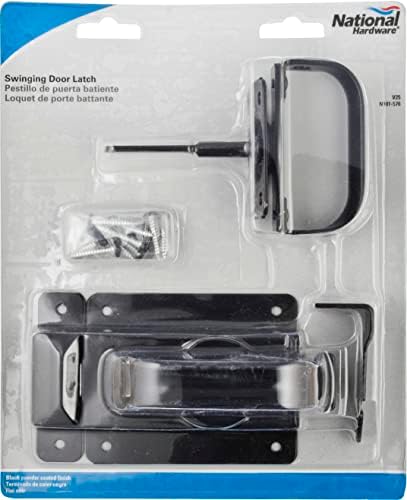 National Hardware N101-576 Swinging Door Latch Heavy Duty Black