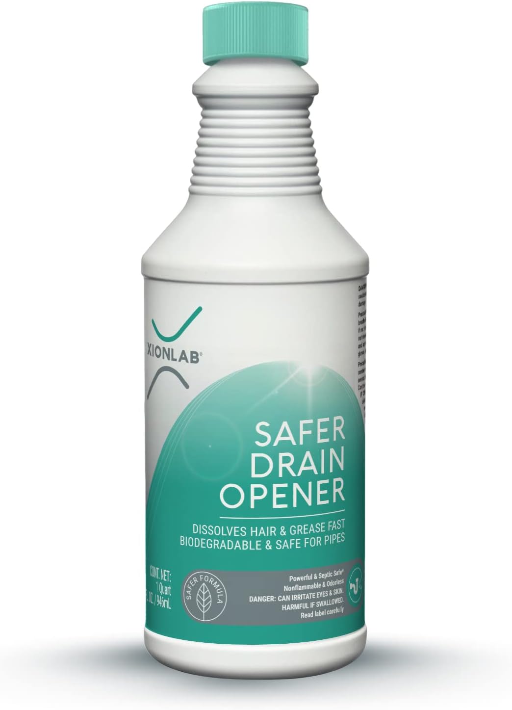 XionLab Safer Greener Drain Clog Remover - Effective for Hair Grease - Septic Safe Odorless Biodegradable 32 oz