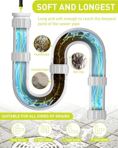 Solicted 30-Inch Drain Auger Set