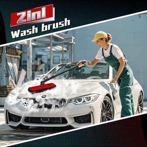 RIDE KINGS 2-in-1 Car Wash Brush Duster with Storage Bag