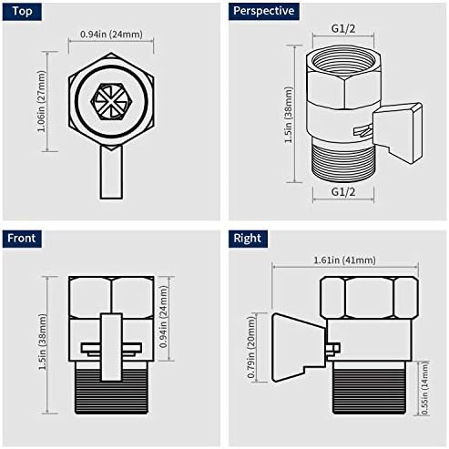 Tenfe Adjustable Shower Flow Controller for Handheld Showers Reliable Rust-Resistant G12 Fit Real-World Tested