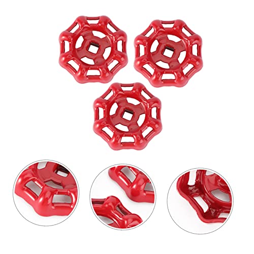 Durable Cast Iron Gate Handles with Red Design