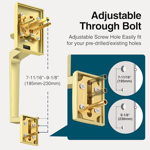 Premium Front Door Lock Set with Gold Knob and Modern Design