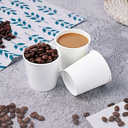 500 x 4oz White Disposable Coffee Cups for Parties Picnics Travel