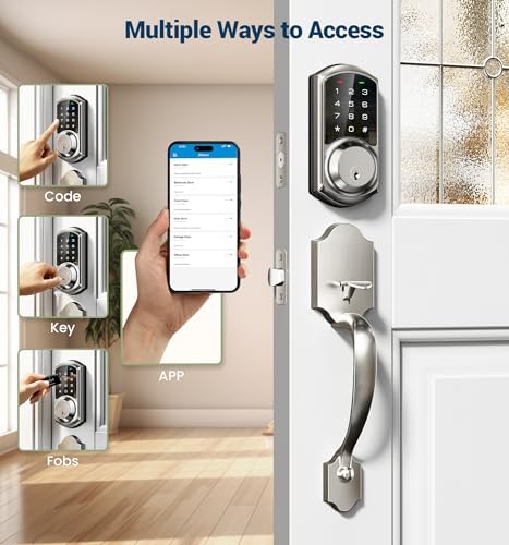 Smart Front Door Lock Set with Keyless Entry and App Control