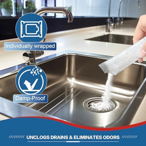 Drain Clog Remover 18-Pack Set - Fast-Acting Safe and Effective Cleaners