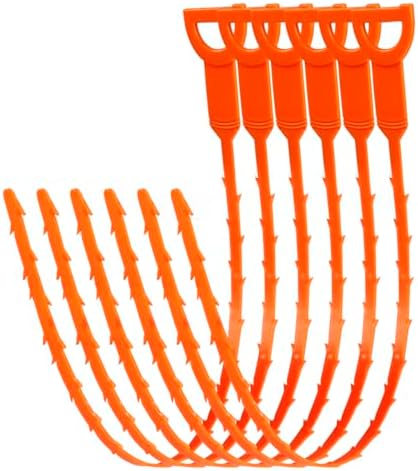 AUSSUA 25-Inch Hair Drain Clog Remover Tool Set 6-Piece for Kitchen Bathroom Drain Cleaning