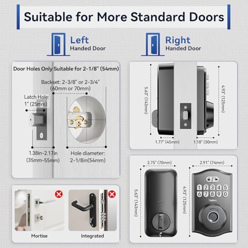 Yeolet Smart Deadbolt with Fingerprint and App Control
