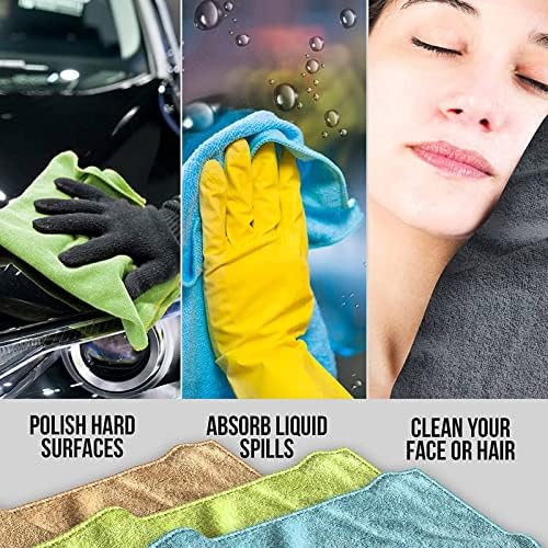 Reusable Microfiber Cleaning Rags 5-Pack