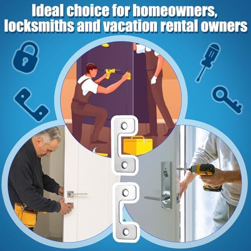 2-Piece Stainless Steel Door Security Plate Set