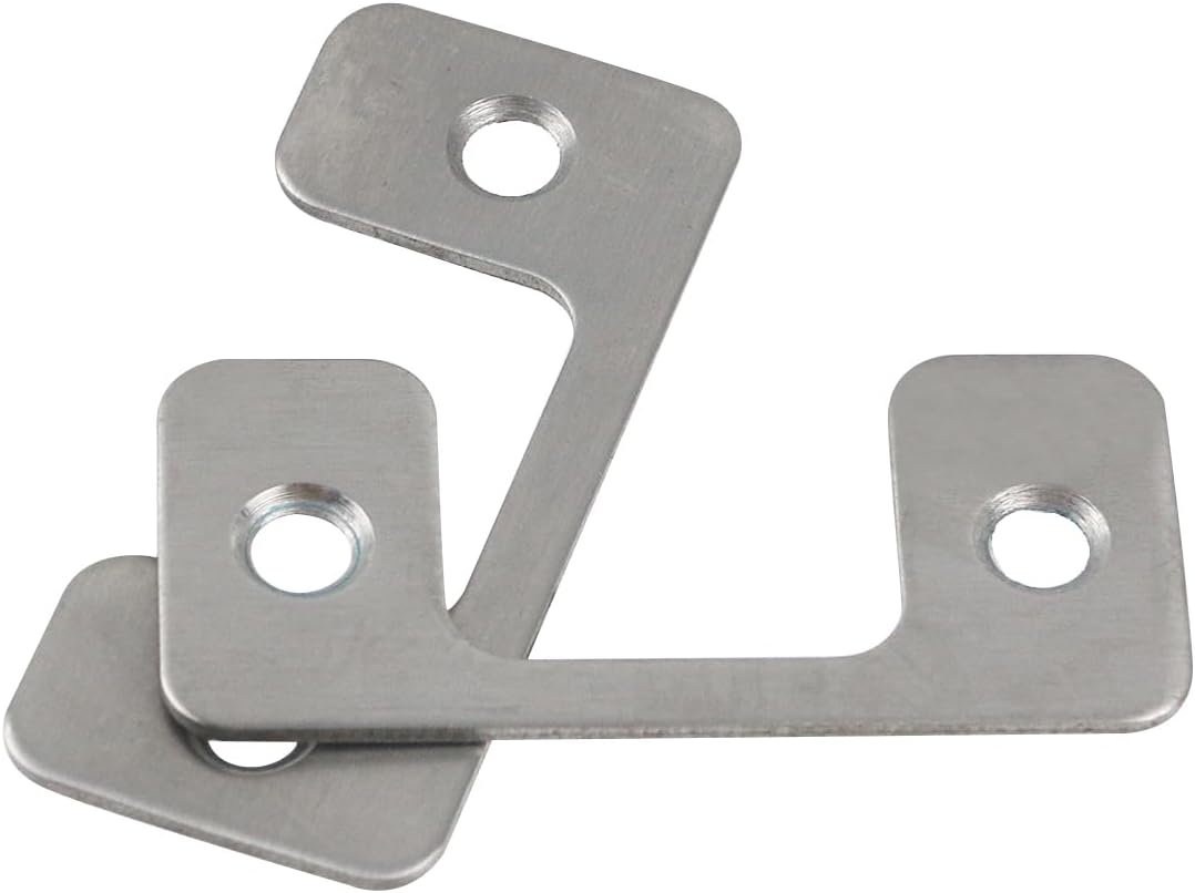 10 Pcs Adjustable Door Strike Plate Silver Metal Striker for Exterior Doors