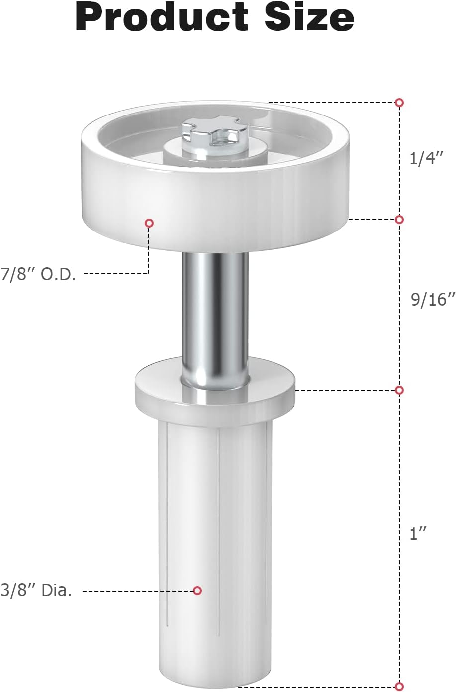Mellbree Bifold Door Hardware Set 4-Pack with Top Guide Wheel Durable for Repairs