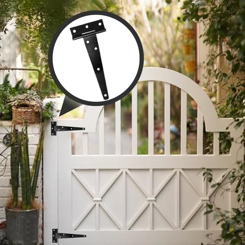 Murtenze 8 Inch Heavy Duty T-Strap Hinge 6 pcs