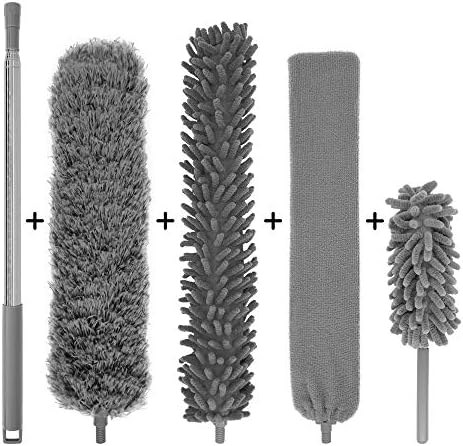 Microfiber Duster Set with Extension Pole Cleaning Heads