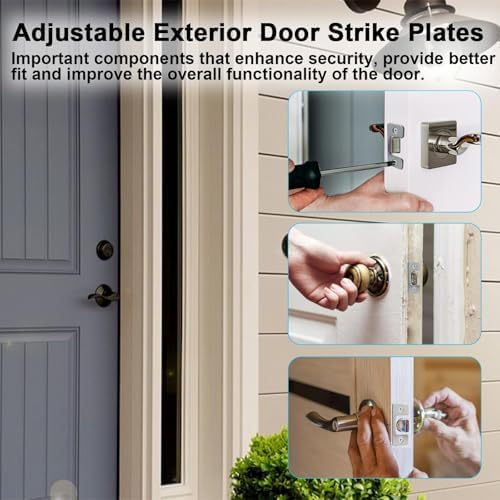 Adjustable Strike Plate with Stainless Steel Security for Home Doors