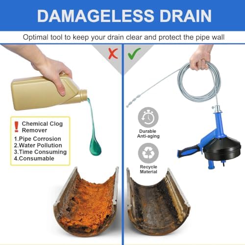 Drain Auger Clog Remover Blue