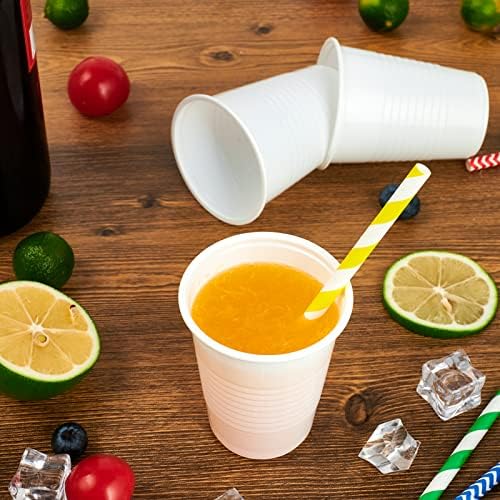 Lilymicky 500-Pack Disposable White Plastic Cups