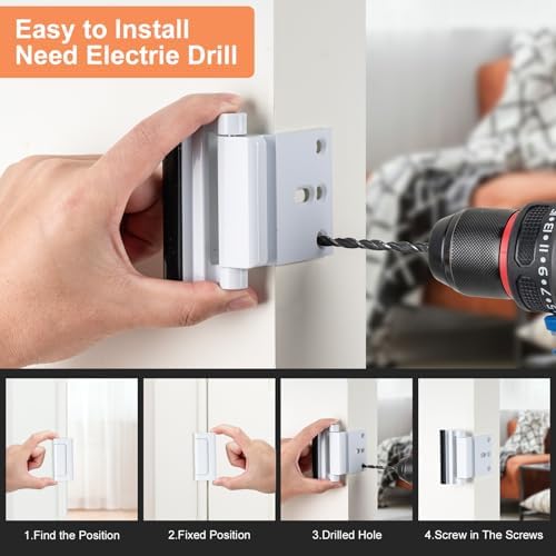 2-Pack Home Security Door Lock Childproof 3 Stop 800 lbs Force Replacement