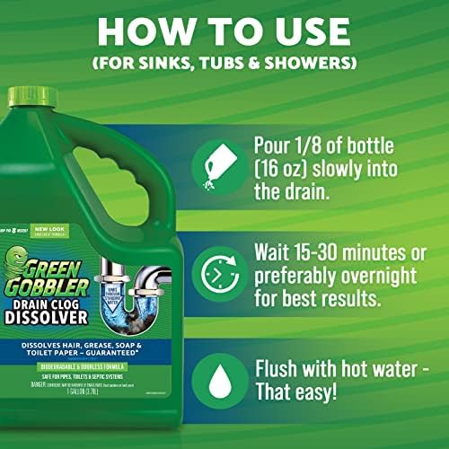 Green Gobbler Drain Clog Remover - 128 oz