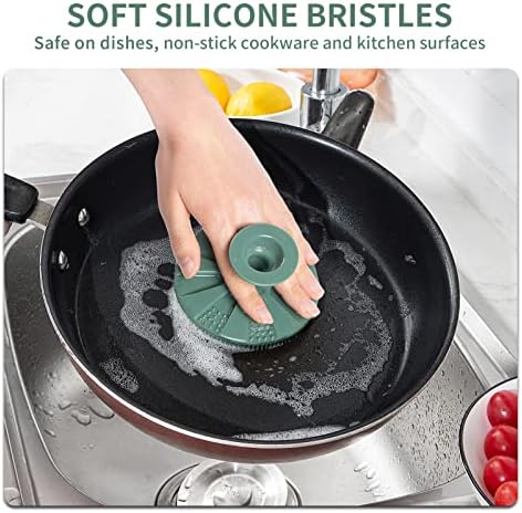10-Piece Set Non-Scratch Silicone Scrub Sponges Eco-Friendly and Reusable Kitchen Cleaning Tools