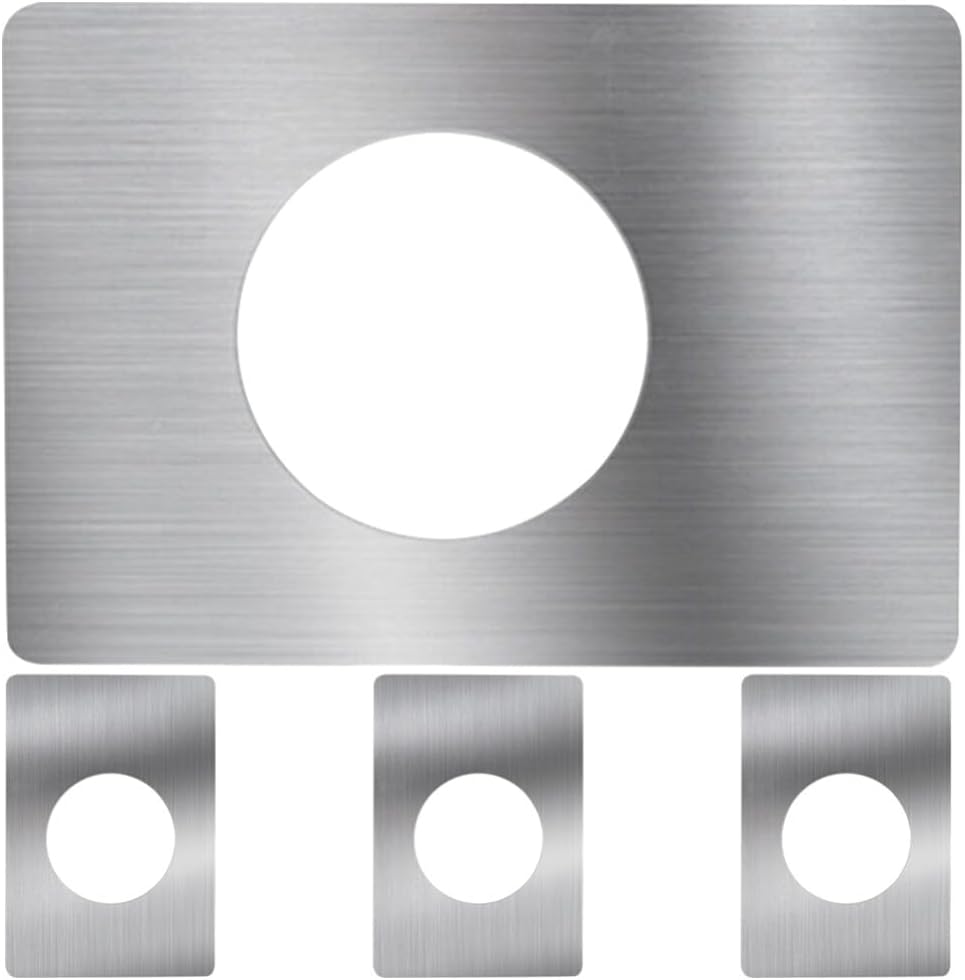 Uonlytech 4PCS Door Lock Repair Board Stainless Steel Door Plate Covers Deadbolt Cover Kick Plate for Home Improvement