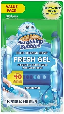 Scrubbing Bubbles Fresh Gel Toilet Bowl Stamps 24 Discs in 1 Dispenser