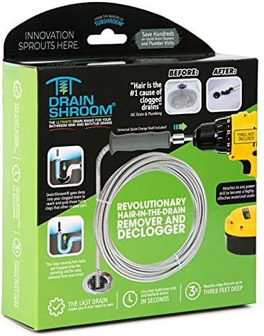 DrainShroom 42-inch Stainless Sink Snake for Bath Snake Drain Clog Remover