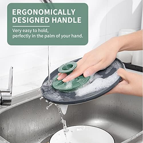 10-Piece Set Non-Scratch Silicone Scrub Sponges Eco-Friendly and Reusable Kitchen Cleaning Tools